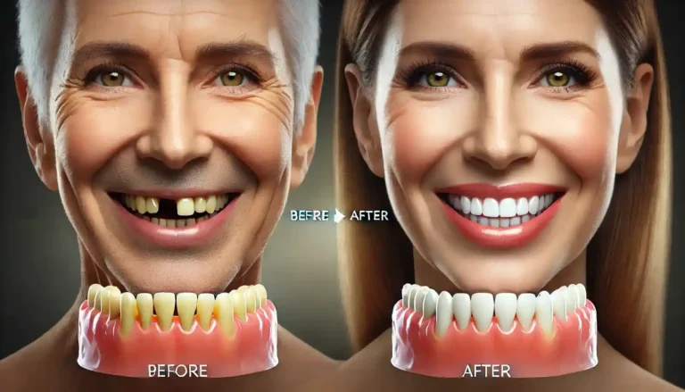 Before and After Partial Dentures