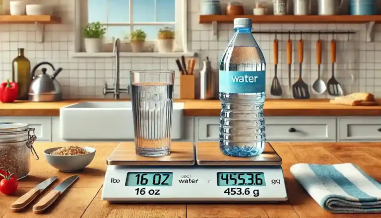 how much does 16 oz of water weigh